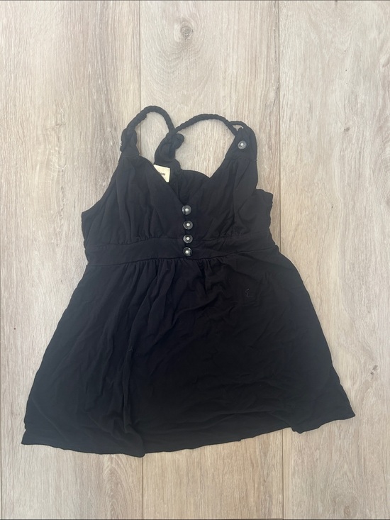 Ella Moss Tops - Ella Moss Vintage Black Button-Front Tank Top Dress